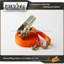 100% polyester cargo lashing tie down ratchet strap